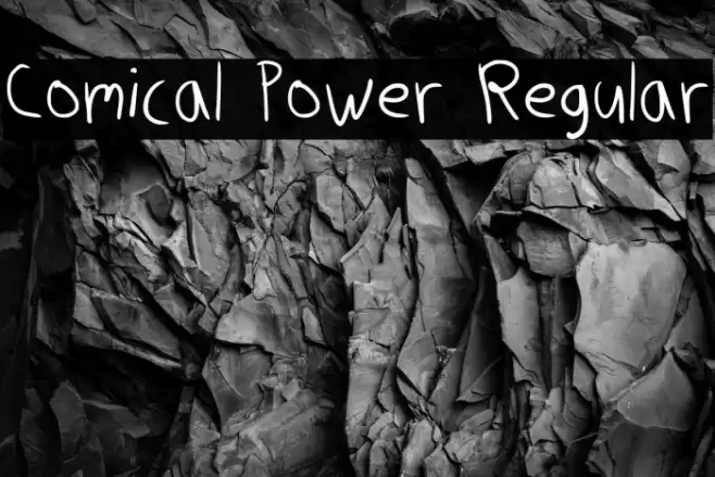 Comical Power Regular Font examples