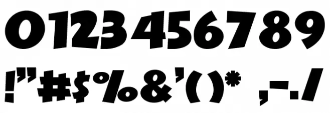 Comical Sound Font OTHER CHARS