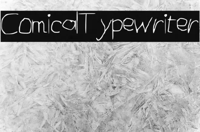 ComicalTypewriter Schriftart examples