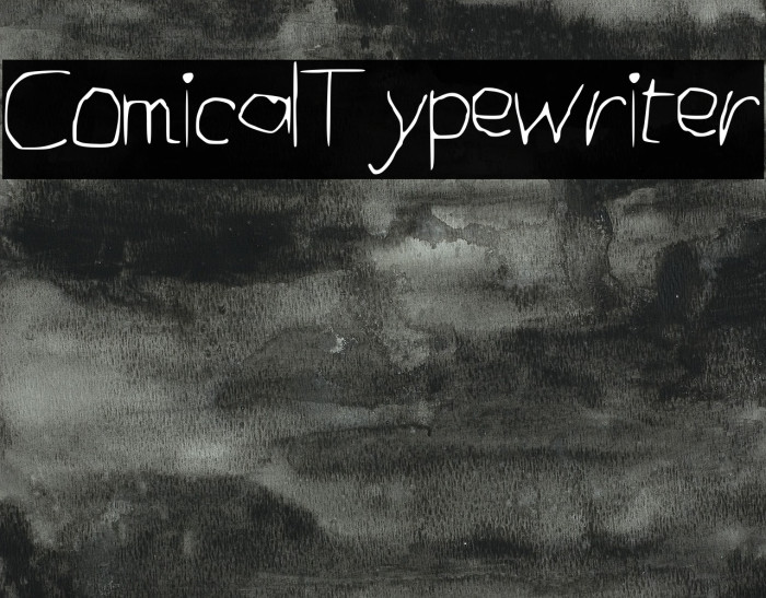 ComicalTypewriter Font examples