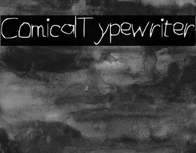 ComicalTypewriter Schriftart examples