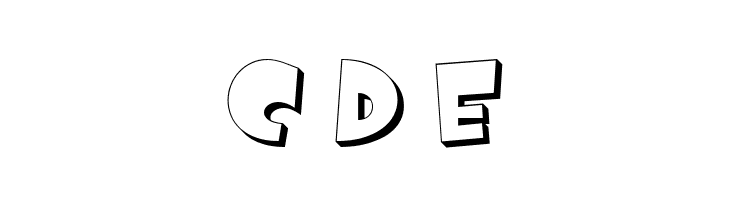 Comicartoon 3D Extrude  नि: शुल्क फ़ॉन्ट्स डाउनलोड
