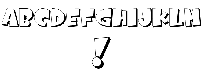 Comicartoon 3D Extrude Font OTHER CHARS
