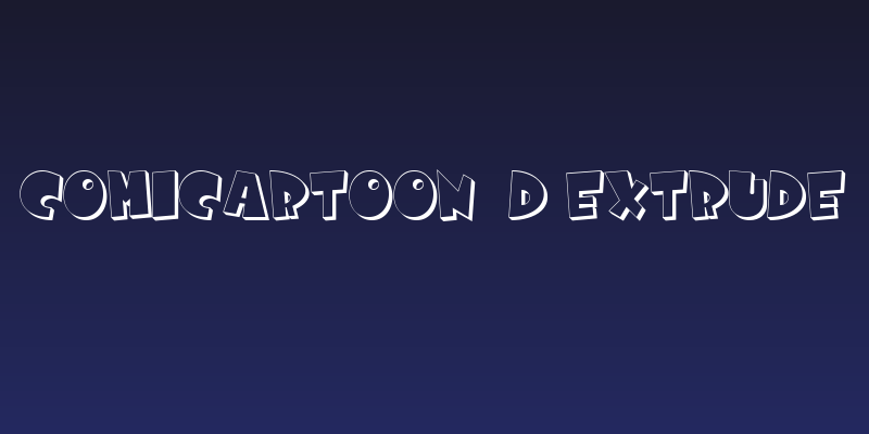 Comicartoon 3D Extrude Social Header