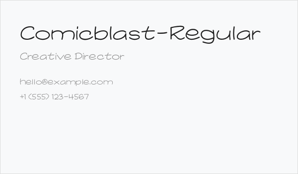 Comicblast-Regular Business Card