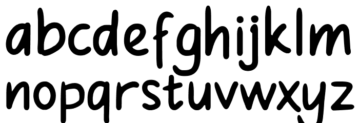 Comicbon Schriftart Kleinbuchstaben
