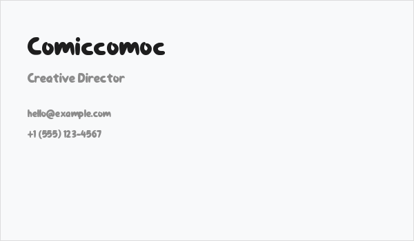 Comiccomoc Business Card