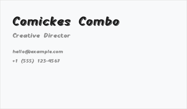 Comickes Combo Business Card