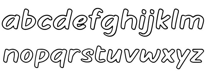 Comickes Outline Font LOWERCASE