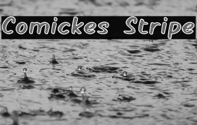Comickes Stripe Font examples
