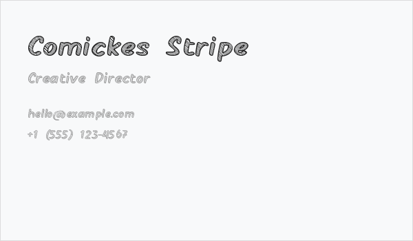 Comickes Stripe Business Card