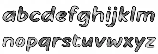Comickes Stripe Font LOWERCASE