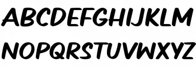 Comickes Schriftart Groß