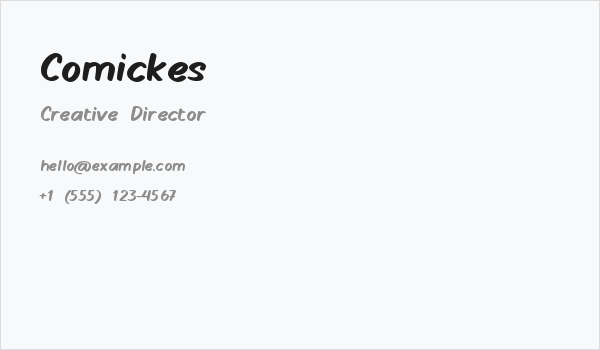 Comickes Business Card