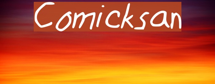 Comicksan Fonte examples