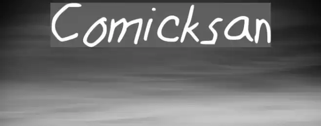 Comicksan Fonte examples
