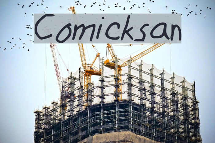 Comicksan Fonte examples