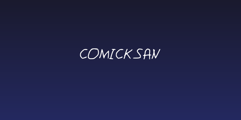 Comicksan Social Header