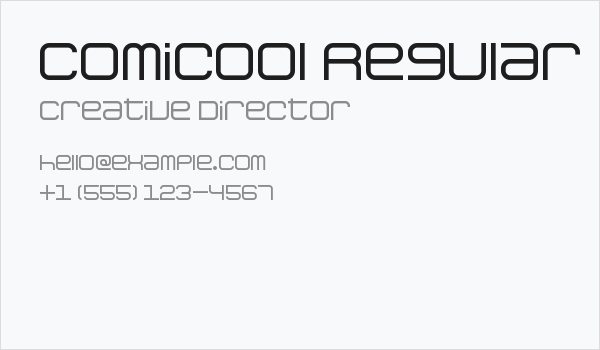 Comicool Regular Business Card