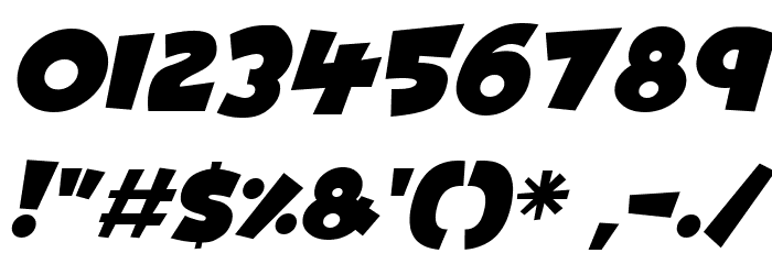 Comics Deluxe Italic フォント その他の文字