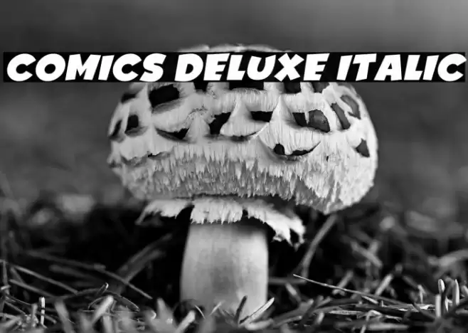 Comics Deluxe Italic Font examples
