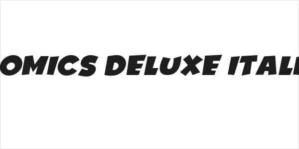 Comics Deluxe Italic Logo