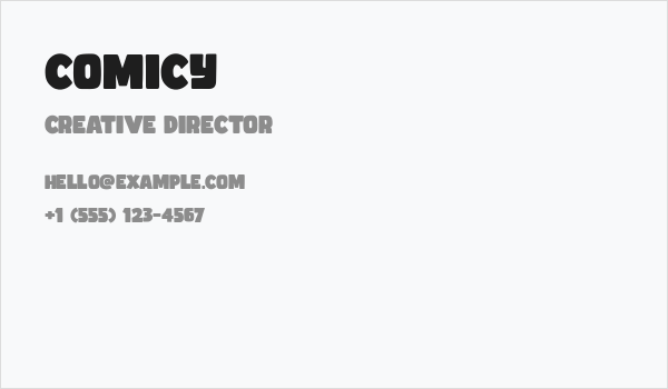 Comicy Business Card