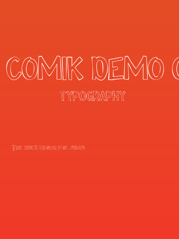 Comik Demo Outline Poster