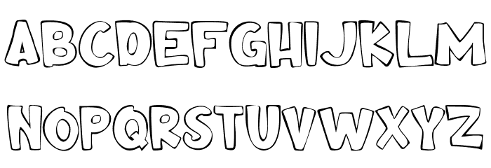 Comik Demo Outline Font LOWERCASE