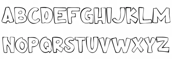 Comik Demo Outline フォント 小文字