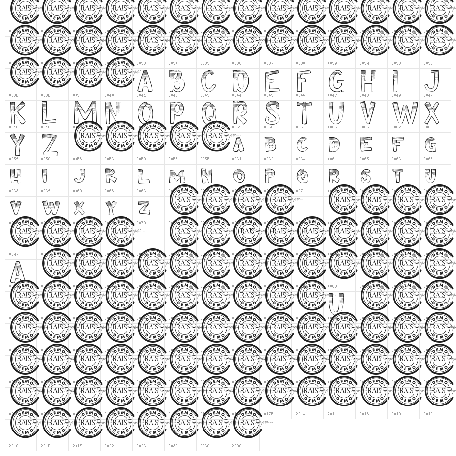 Comik Demo Texture Character Map