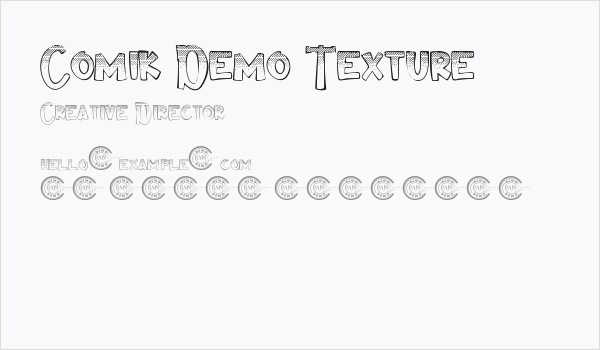 Comik Demo Texture Business Card