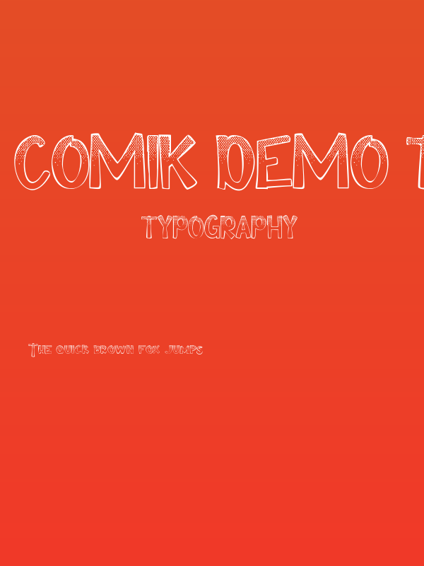 Comik Demo Texture Poster