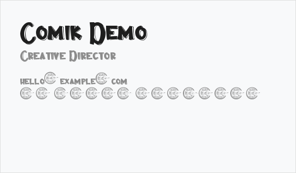 Comik Demo Business Card
