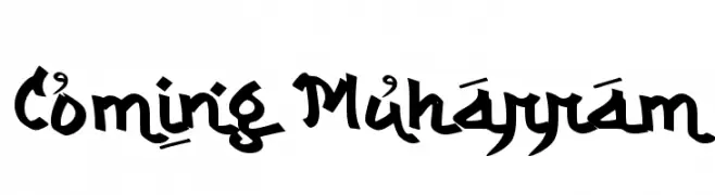 Coming Muharram  Frei Schriftart Herunterladen