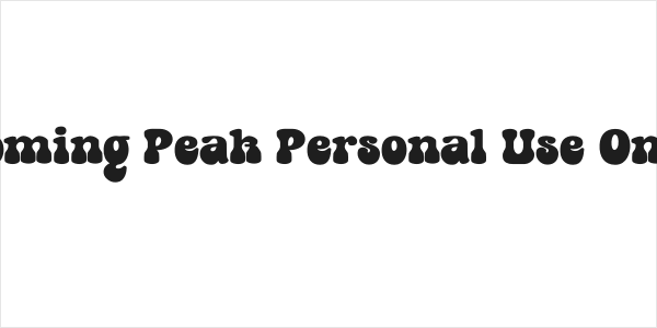 Coming Peak Personal Use Only Logo
