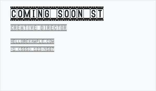 Coming Soon St Business Card