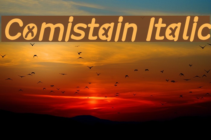 Comistain Italic Font examples