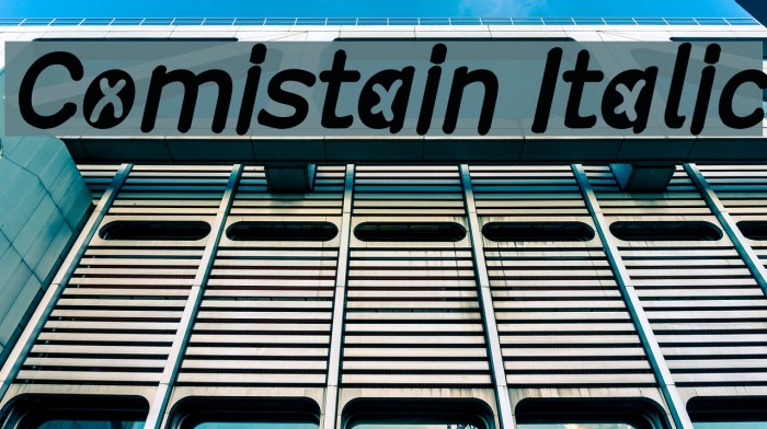 Comistain Italic Font examples