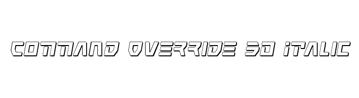 Command Override 3D Italic  font caratteri gratis