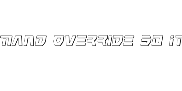 Command Override 3D Italic Logo