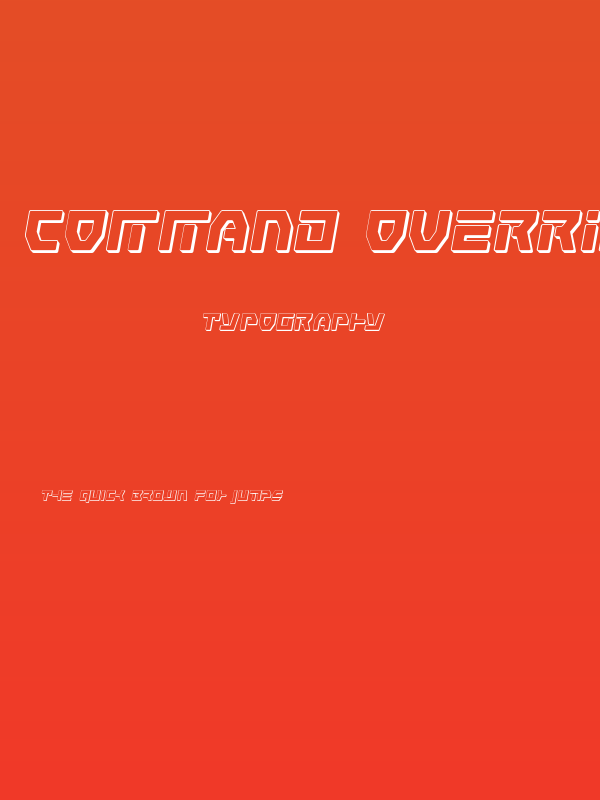 Command Override 3D Italic Poster