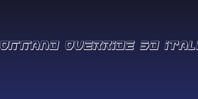 Command Override 3D Italic Social Header