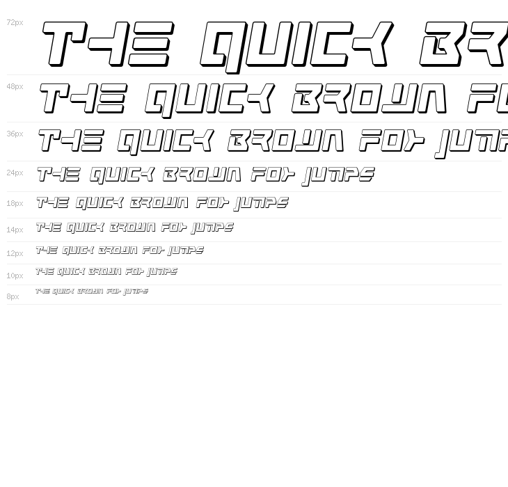 Command Override 3D Italic Waterfall