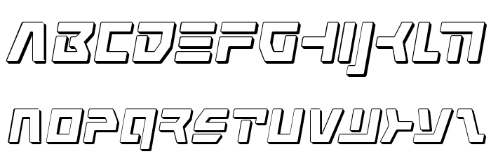 Command Override 3D Italic Font LOWERCASE