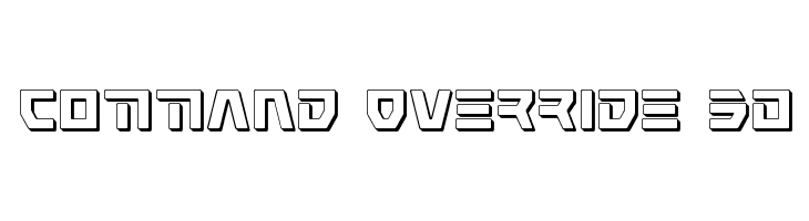 Command Override 3D  नि: शुल्क फ़ॉन्ट्स डाउनलोड
