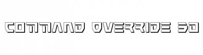 Command Override 3D  नि: शुल्क फ़ॉन्ट्स डाउनलोड
