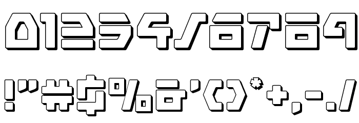 Command Override 3D Font OTHER CHARS