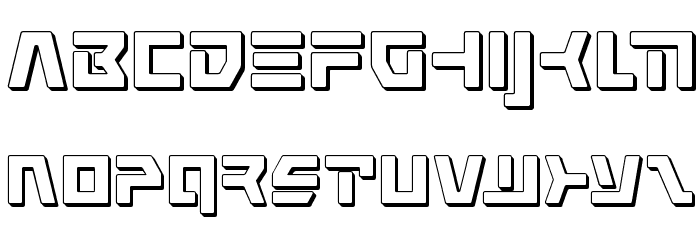 Command Override 3D Font LOWERCASE