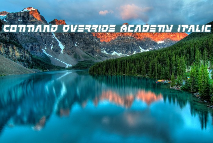 Command Override Academy Italic Font examples